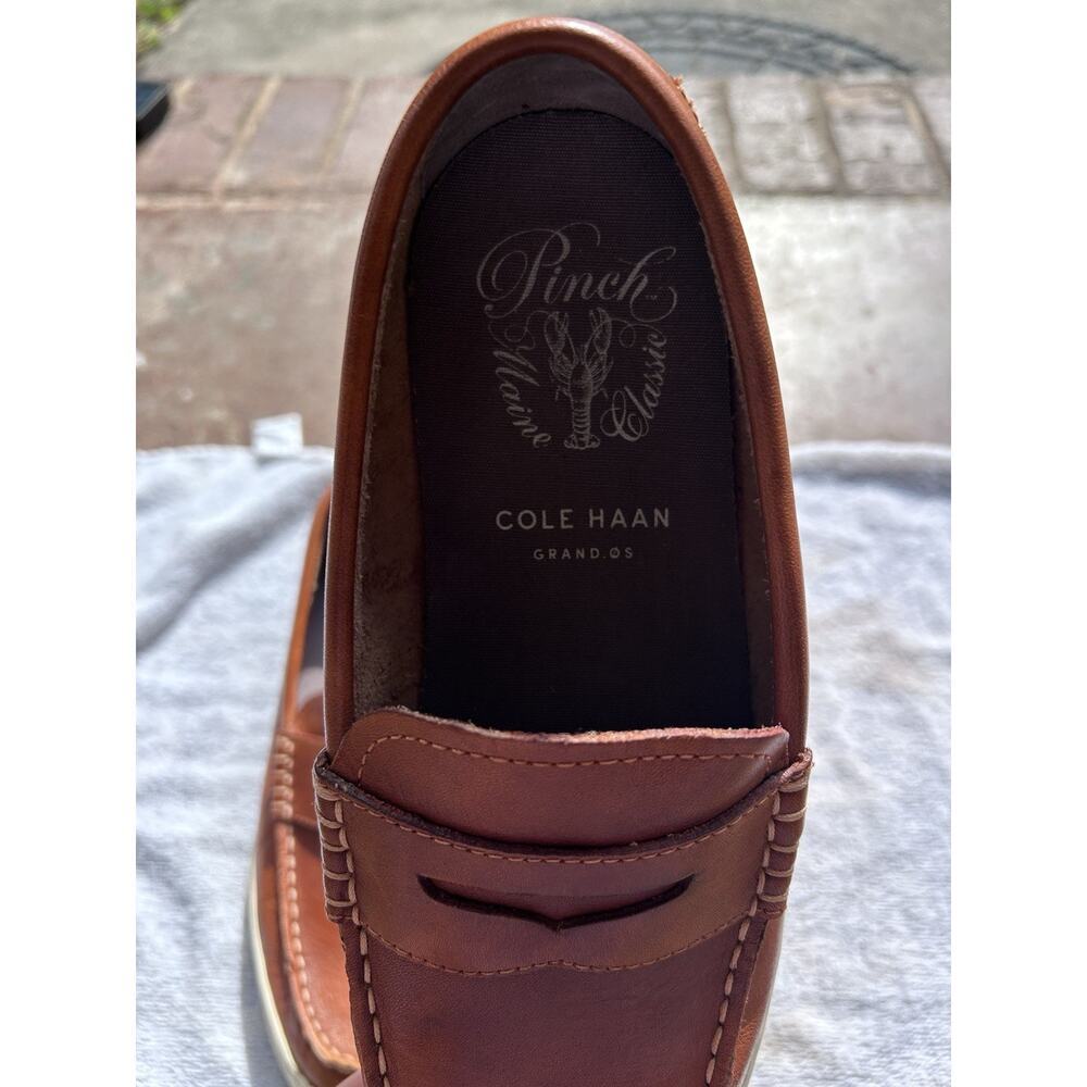 Cole Haan Men's Pinch Weekender Penny Loafers Marine Classic Sz 8 Beige Slip On - Picture 10 of 13